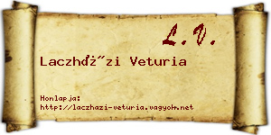 Laczházi Veturia névjegykártya
